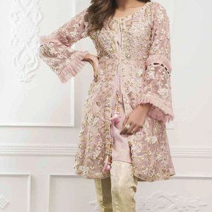 Phatyma Khan designer pink formal Pakistani outfit